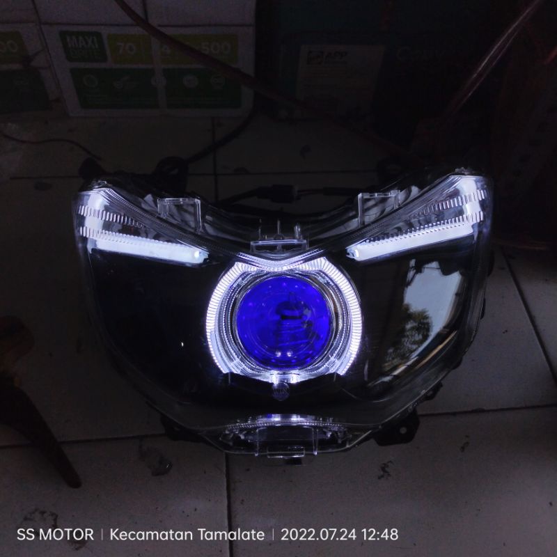 HEADLAMP CUSTOM PROJIE BILED VAHID LAMPU DEPAN NMAX OLD / LAMA