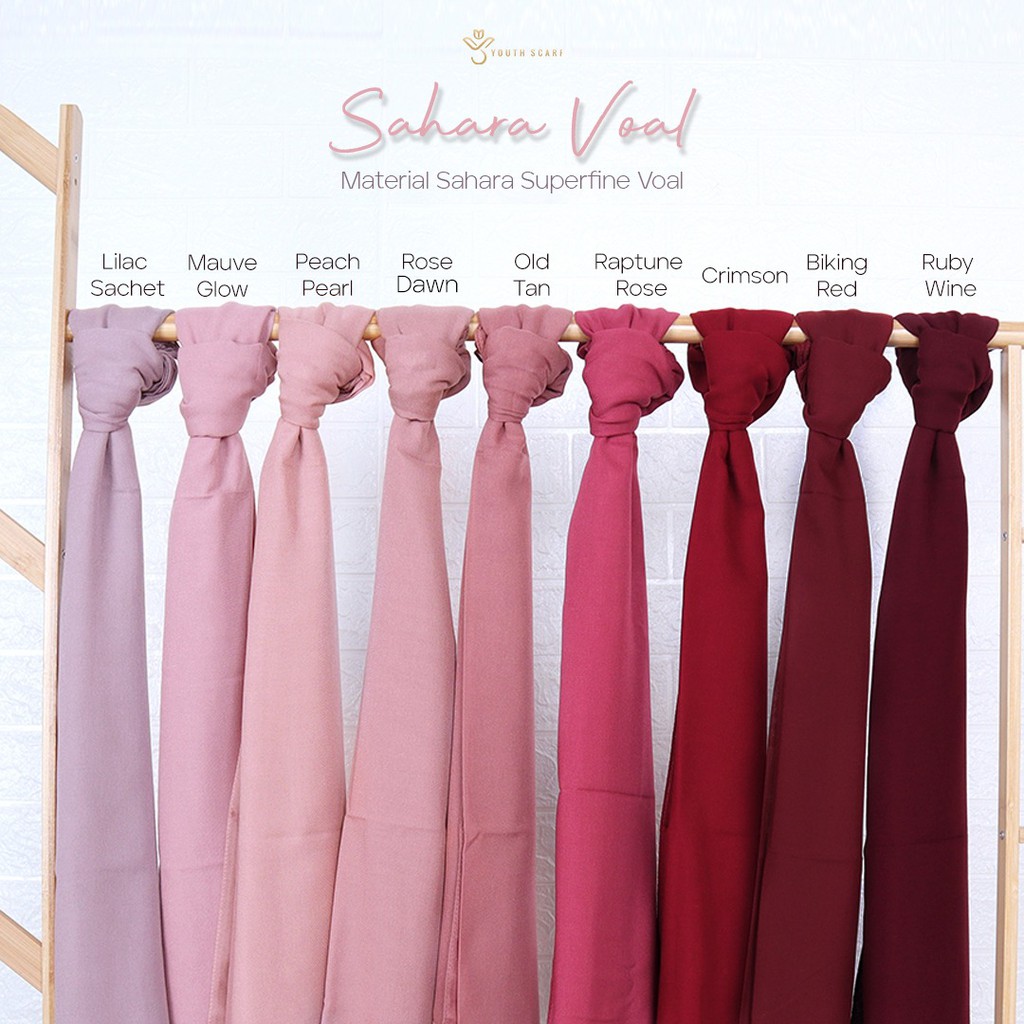 HIJAB VOAL HIJAB SEGI EMPAT POLOS YOUTHSCARF SAHARA SUPER FINE VOILE - PART 2