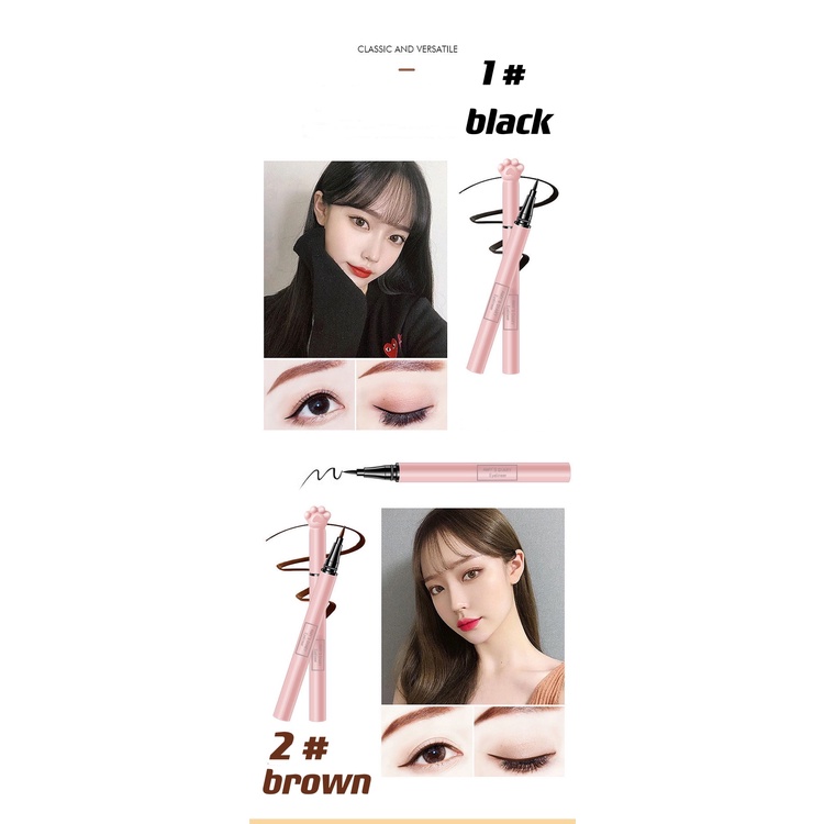 BeautyIsYour [BPOM] Eyeliner Pen Amy's Diary Fine Wear Cat Paw Makeup Waterproof Long-Lasting
