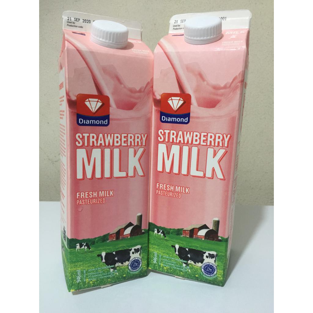 

Fresh milk DIAMOND - STRAWBERRY/STROBERI 946 ml