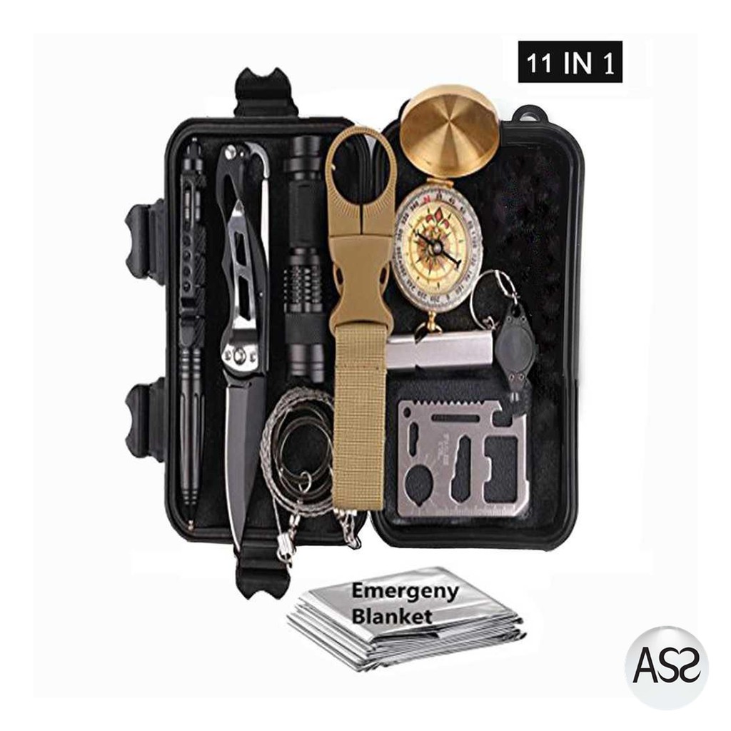 ASS Shop - Survival Kit 11 in 1 Multifunctional First Aid SOS Tools. - 039