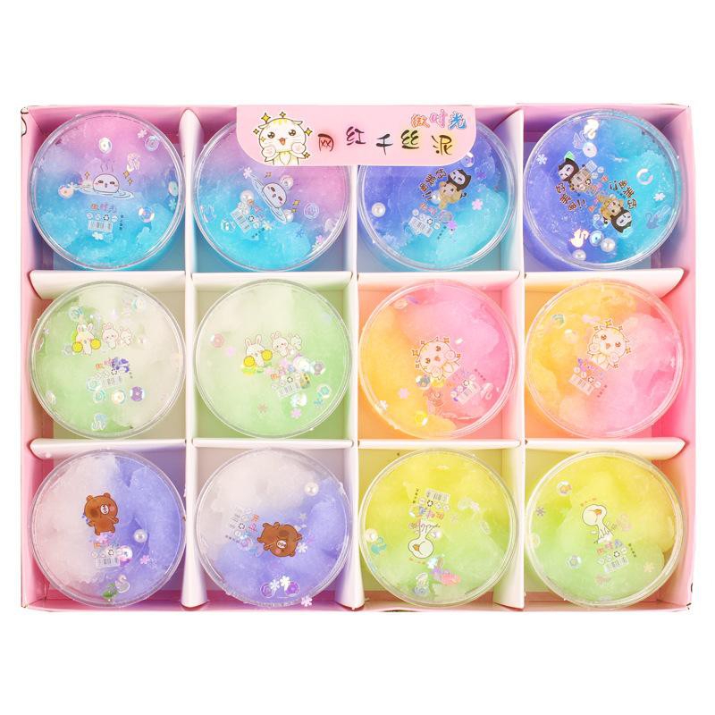 (BENTUK KAPAS)MAGIC SLIME COLOURFULL BENTUK KAPAS/ SLIME 2 WARNA COLOURFULL MAINAN ANAK-ANAK