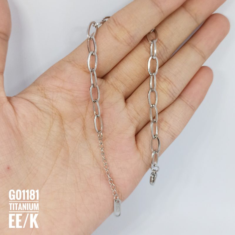 Gelang Titanium Rantai Oval G01181