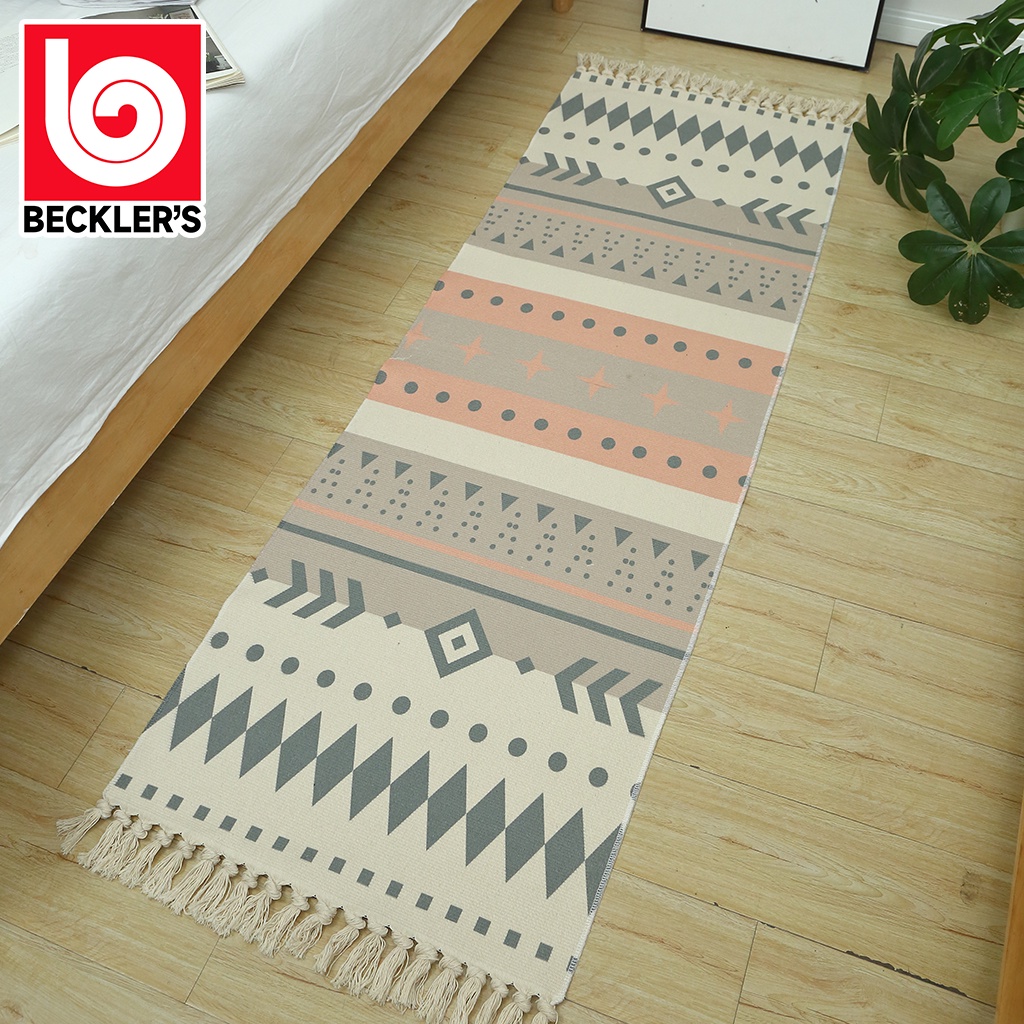 Karpet Bohemian  2 Ukuran/ Keset Karpet Tenun Linen Bohemian Rug Mat