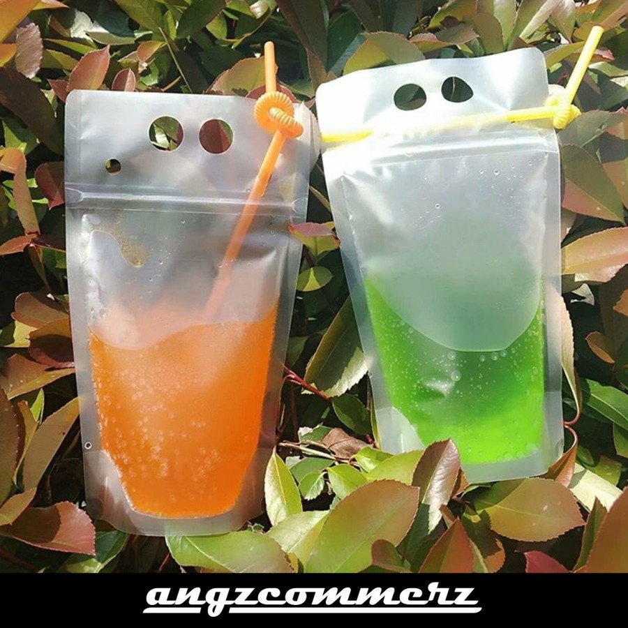 Standing Pouch Klip Ziplock Plastik Minuman Standing Bening