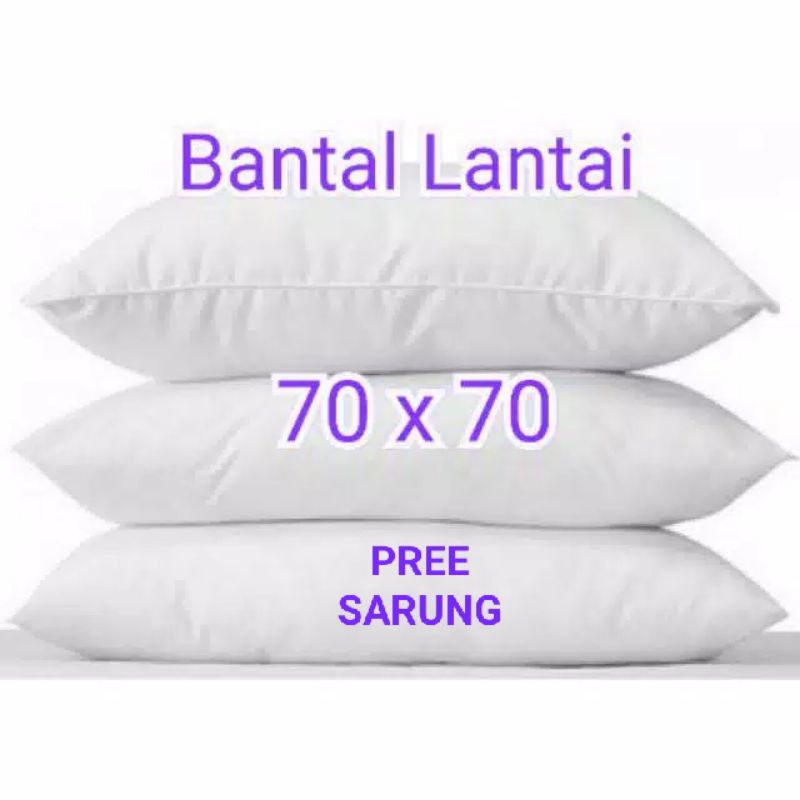 Bantal Lantai Kotak Jumbo Ukuran 70x70 Dakron Pree Sarung