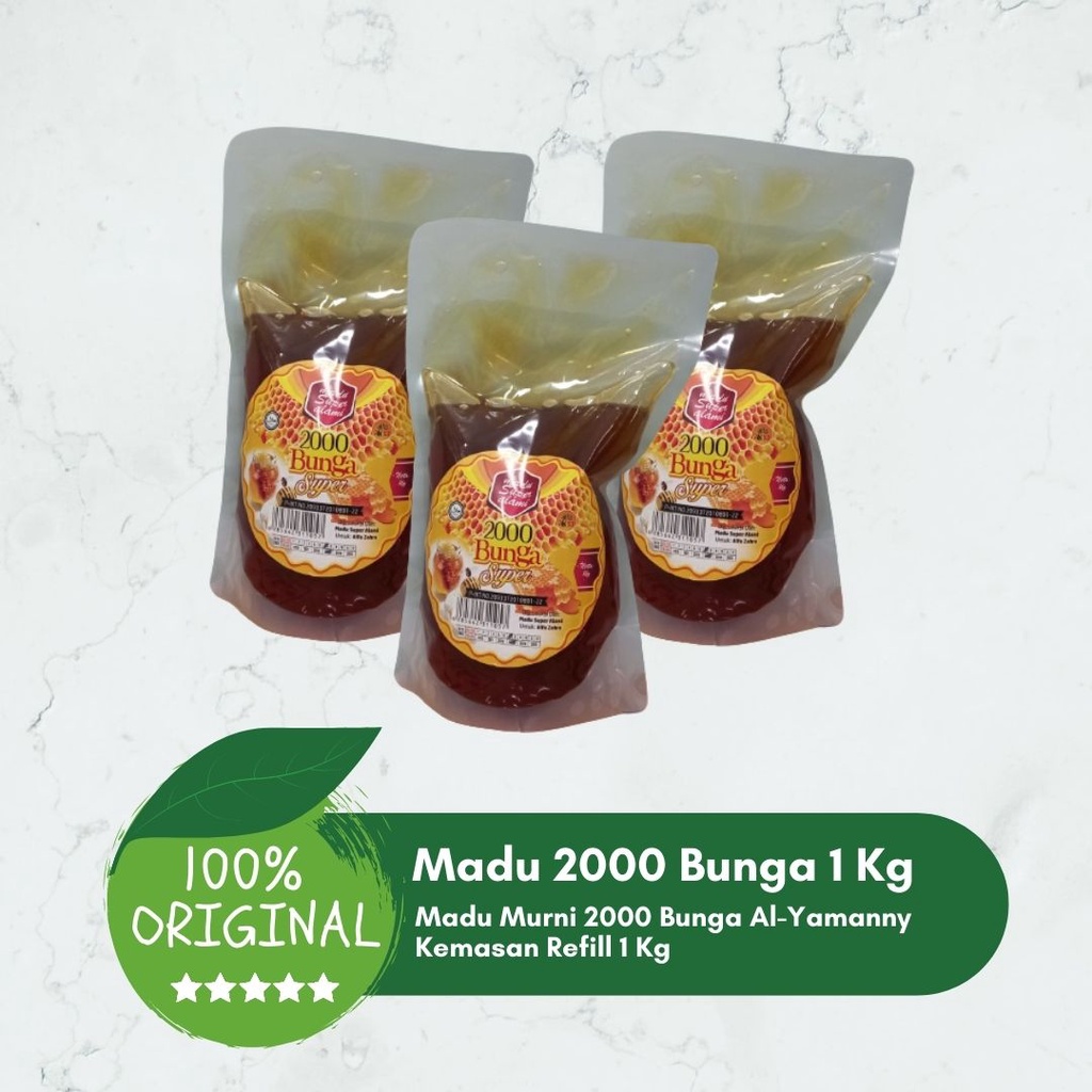 

Madu 2000 Bunga Refill Al Yamany Madu Murni Asli 500gr