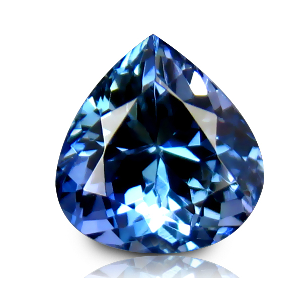 Certified VVS Pear 1.19ct 6.5x6.2mm Bluish Violet TANZANITE Tanzania TZ130