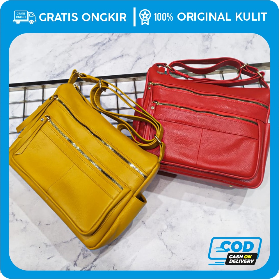 Tas Wanita selempang kulit asli tas papirut asli garut tas slempang wanita premium Tas Kulit Asli ke
