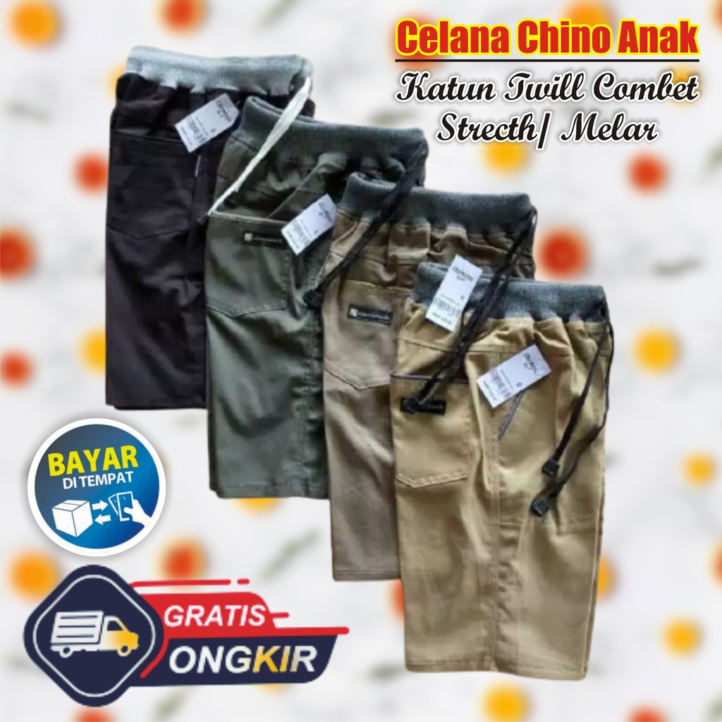 Celana Pendek Anak Laki Laki Cowok Clana Chino Anak Cinos Bahan Melar Stretch Murah