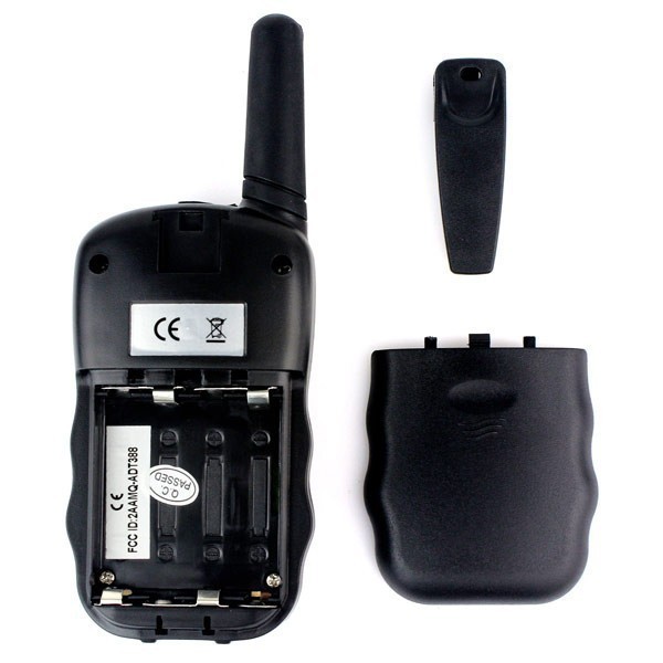 Mini Pairs Walkie Talkie OMTH2FBK with LED Light 1 Pairs - T-388 - Black