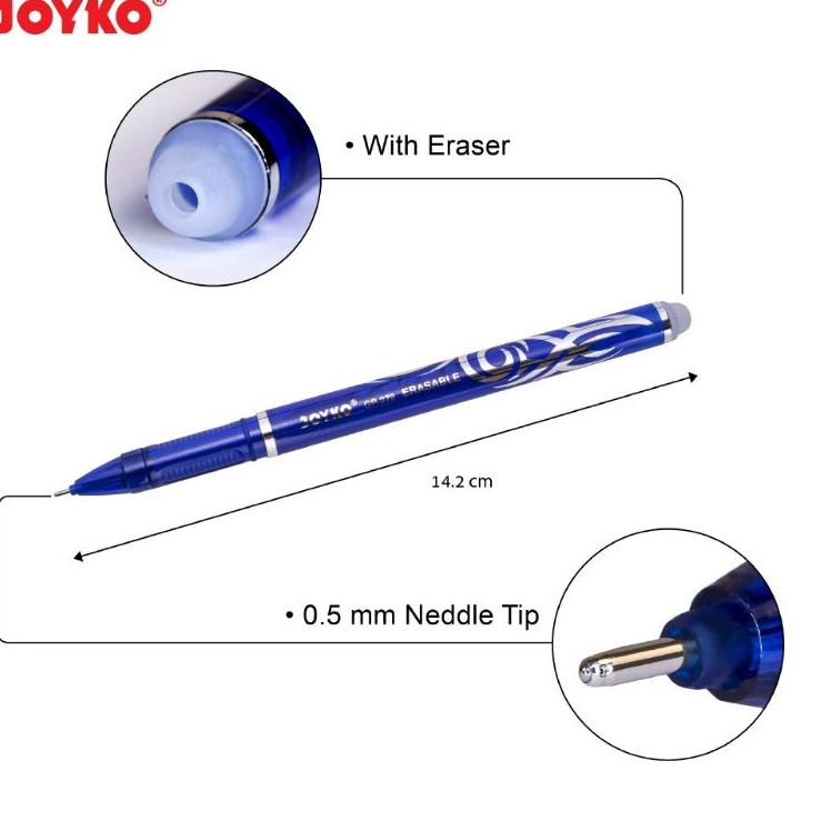 

Erasable Gel Pen Pulpen Pena Bisa Dihapus Joyko GP-279 Shokyo 0.5 mm ϟ➷ ➡
