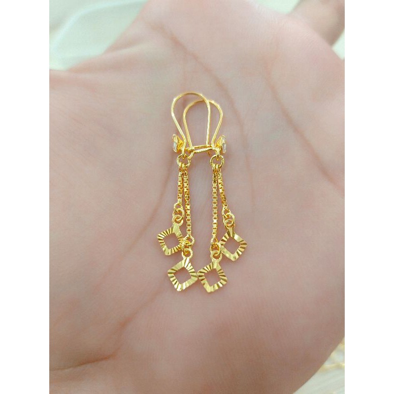 ANTING JURAI DEWASA PERAK 925 LAPIS MAS KUNING ASLI