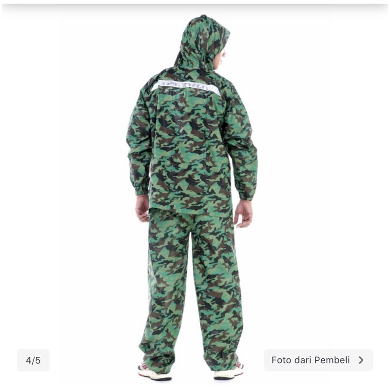 Jas Hujan PLEVIA ARMY 813 jaket celana LORENG