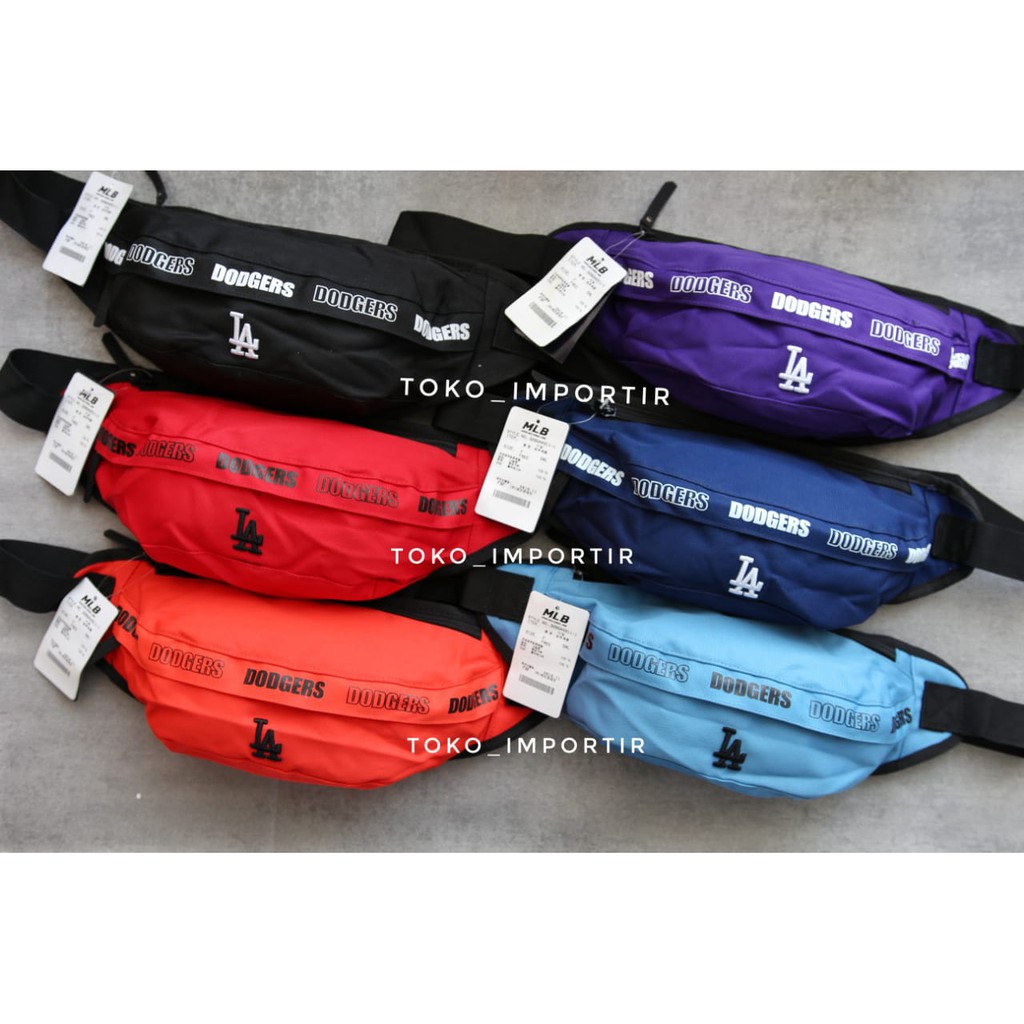 MLB waistbag yankees tas pinggang pria NY LA yankees Korea mirror ori