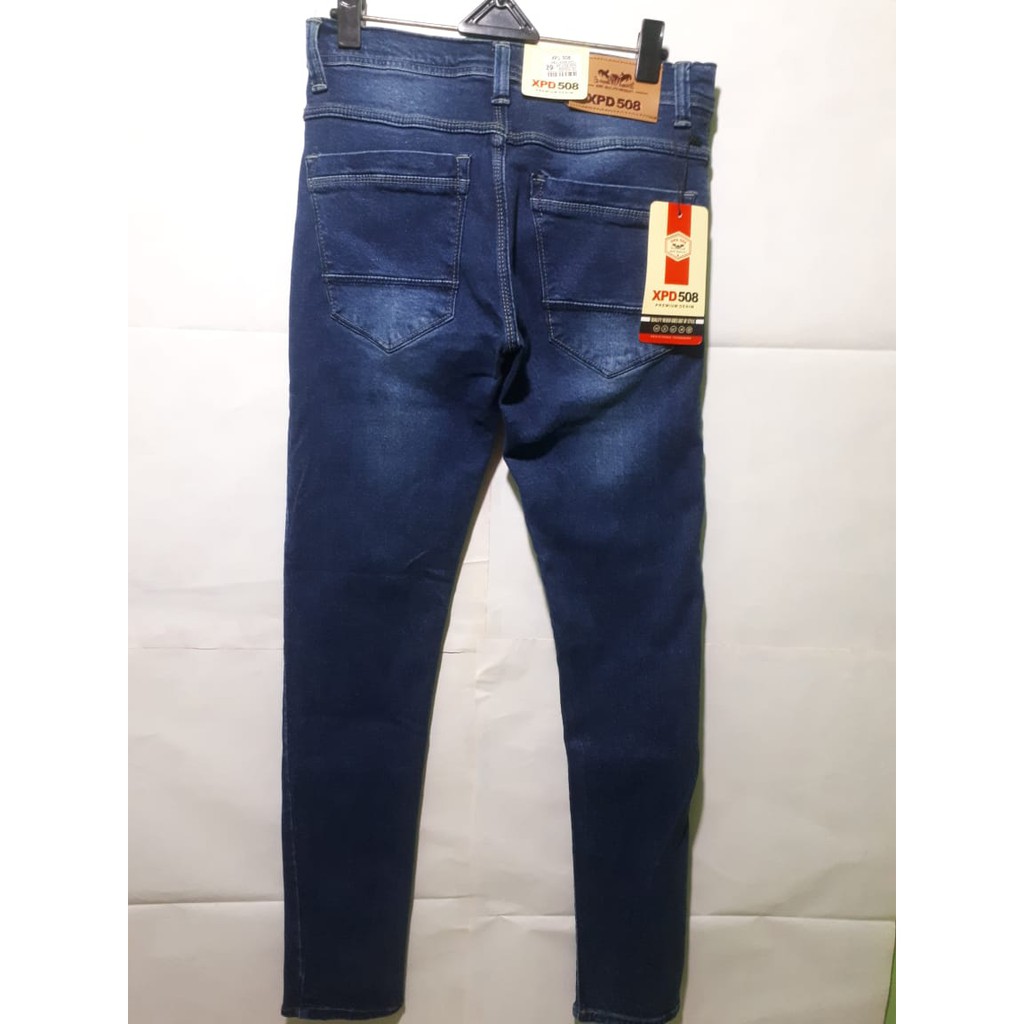 Celana Jeans Pria Premium biru hiitam size 27 sampai 38