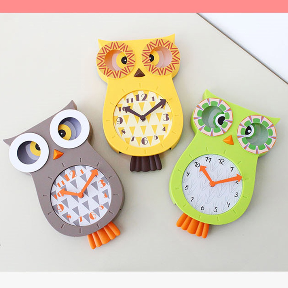 Wall Clock Owl Pendulum Clock Shopee Indonesia