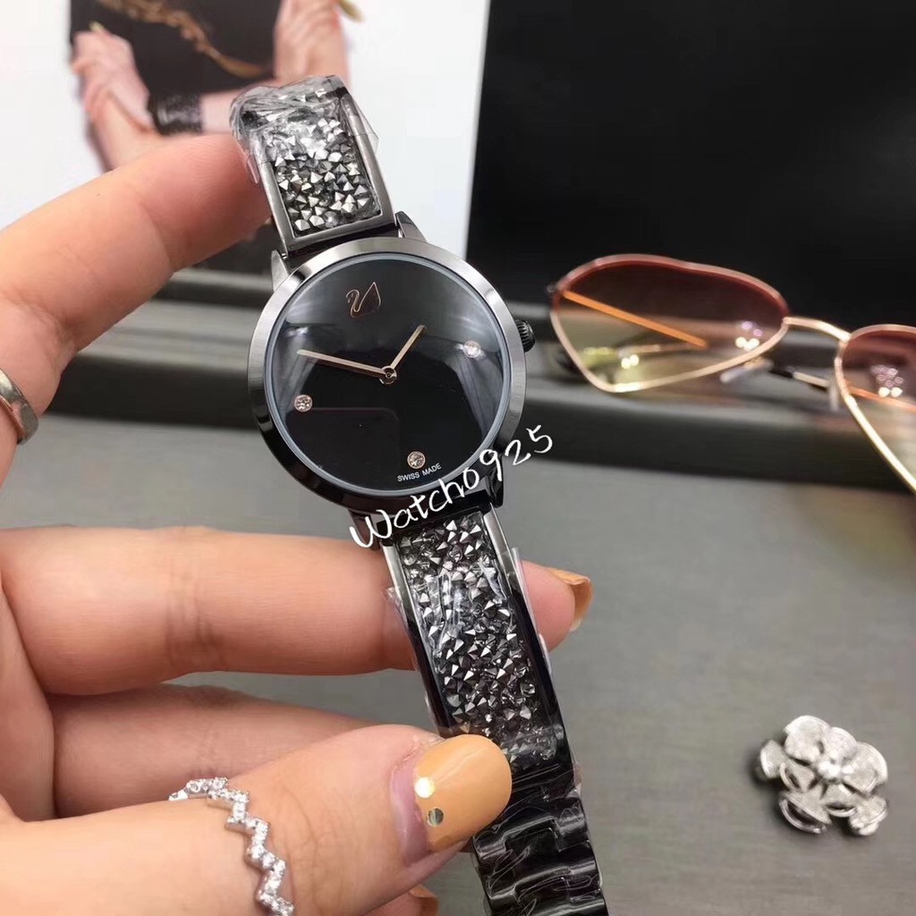 [READY STOCK] JAM TANGAN WANITA MURAH CEWEK QUARTZ STARRY SKY DIAMOND STAINLESS STEEL WATCH W18 W127