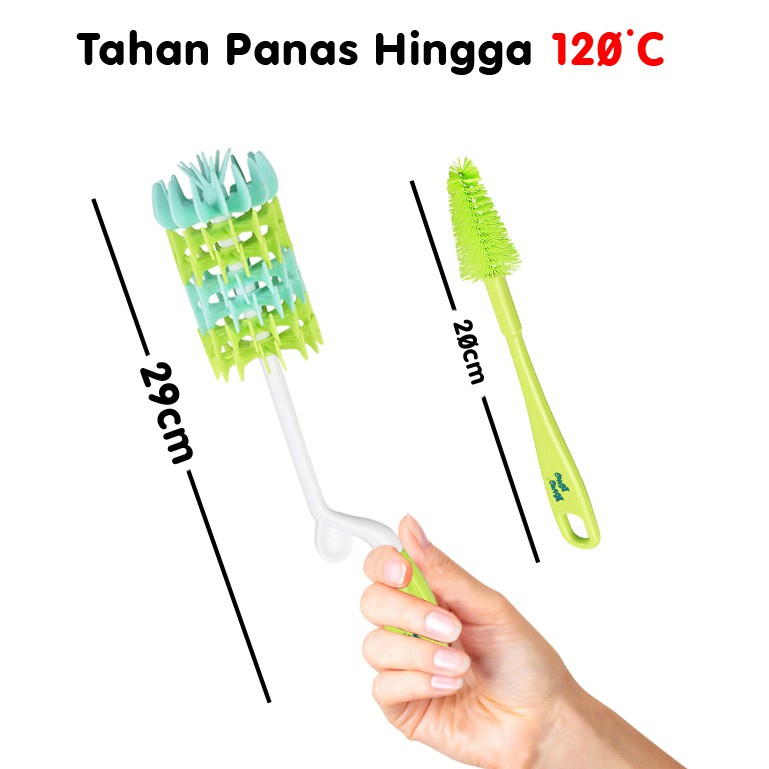 Young Young Sikat Botol Silikon + Sikat Dot Bebas Bahan Kimia Silicone Brush IL-787 (Tersedia varian warna)