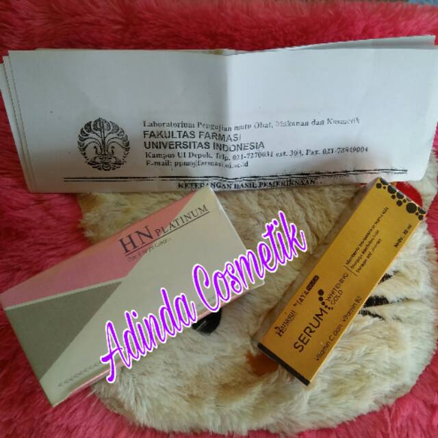 Cream Hn platinum Original Bpom + Hanasui serum gold 1 paket