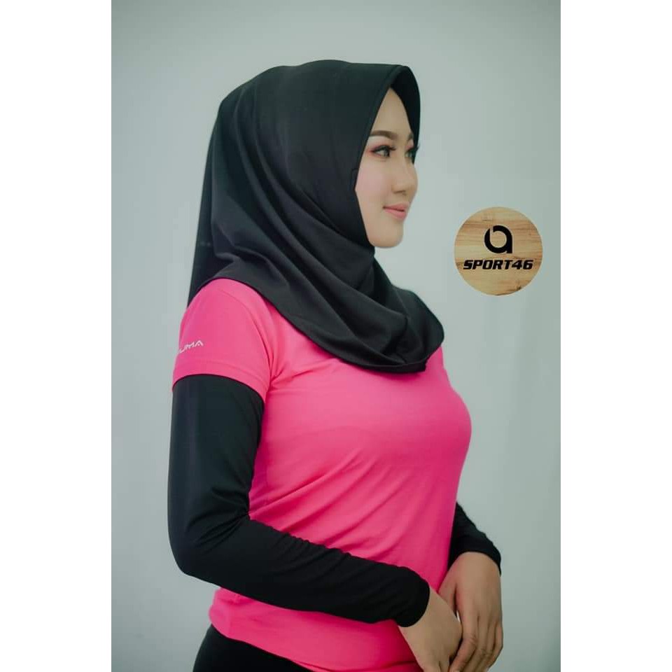 HIJAB SPORT OLAHRAGA HIJAB INSTAN KERUDUNG OLAHRAGA ANTEM BAHAN JERSY TEBAL TIDAK LICIN AB46-SPORT-1