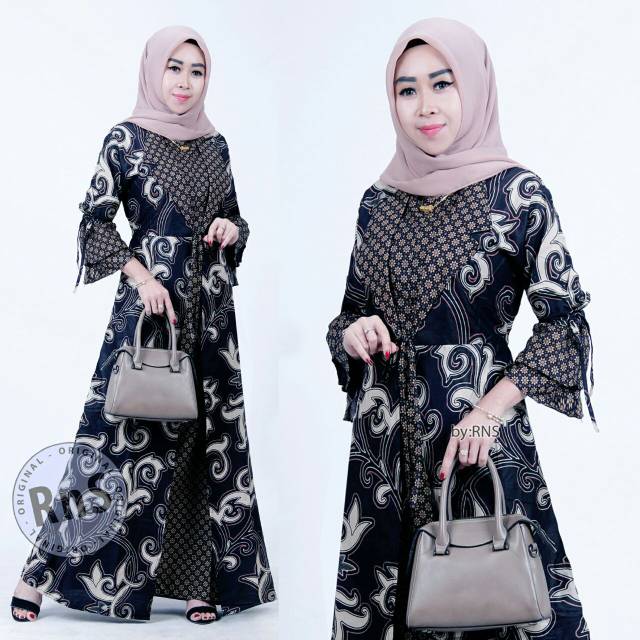 Gamis batik pakaian muslim rns091