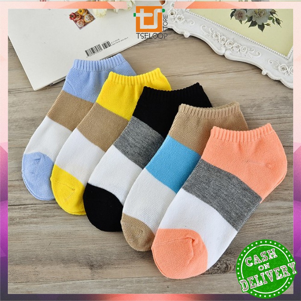 OFM - P51-P54 Kaos Kaki Pendek Dewasa / Kaos Kaki Semata Kaki / Kaos Kaki Ankle Motif / Short Socks-3 Warna