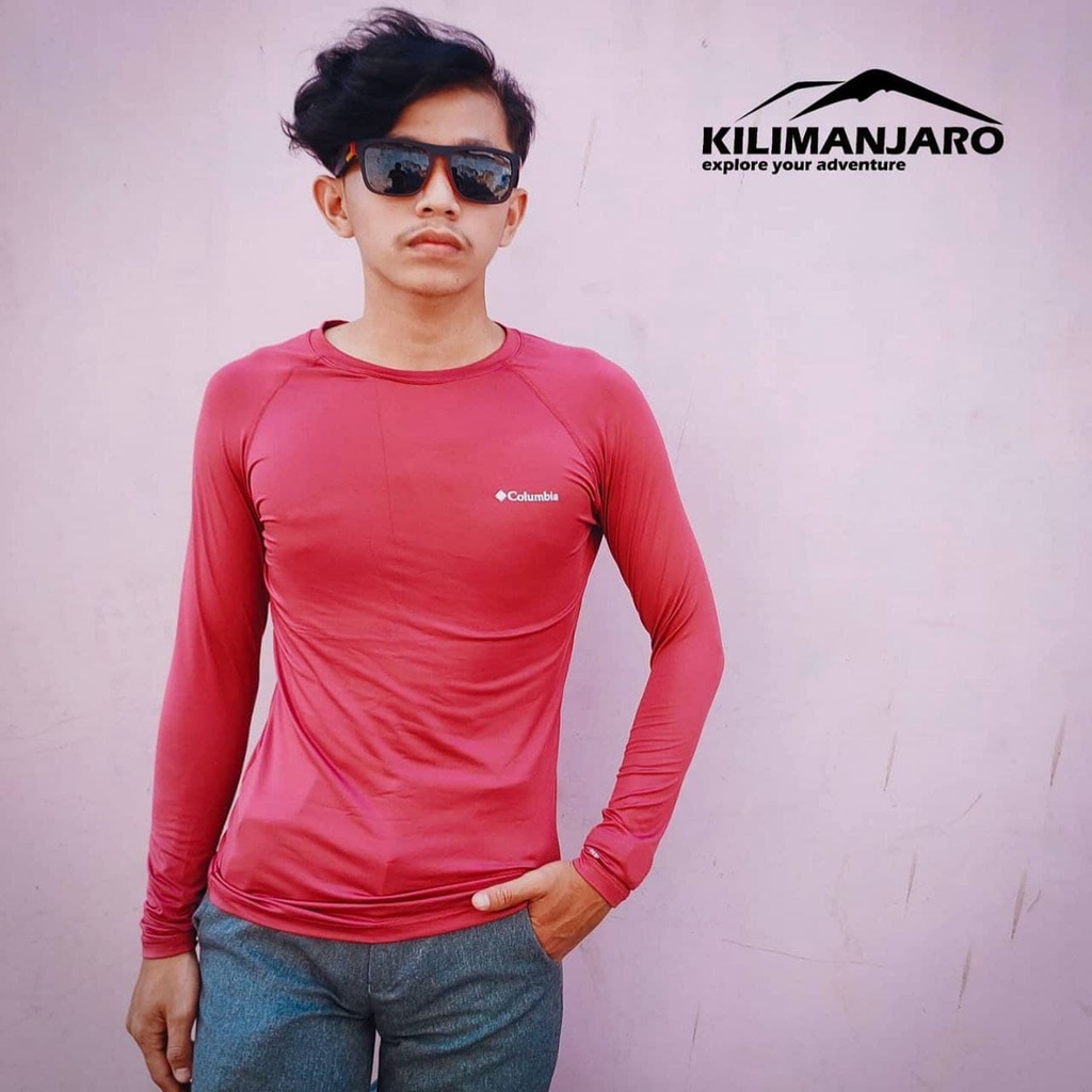 Baselayer Columbia OmniHEAT - Baju Hiking Quickdry - Baju Olah Raga - Baselayer columbia Omni Heat