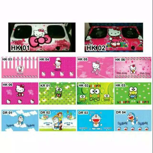 Stiker Kompor Gas 2 Tungku Motif Cantik - Stiker Kompor 2 Tungku