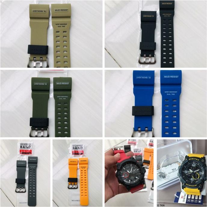 tali jam tangan karet Digitec Dg 2125T/DA2102T Original