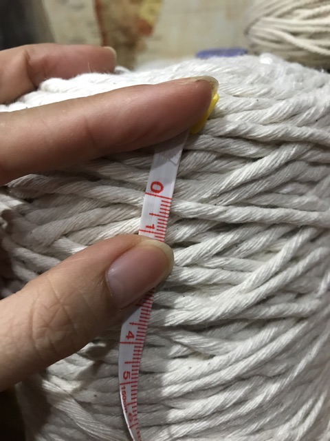 Tali Katun Macrame Broken White 3mm | 4mm | 5mm Single Strand