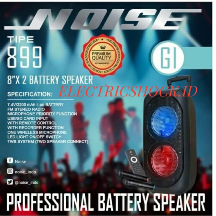 Speaker Portable Noise 899 GI / Noise 899GI 8"x2