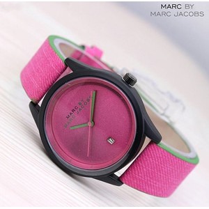 Jam Tangan Pria / Wanita Murah Marc Jacobs Date Leather Pink
