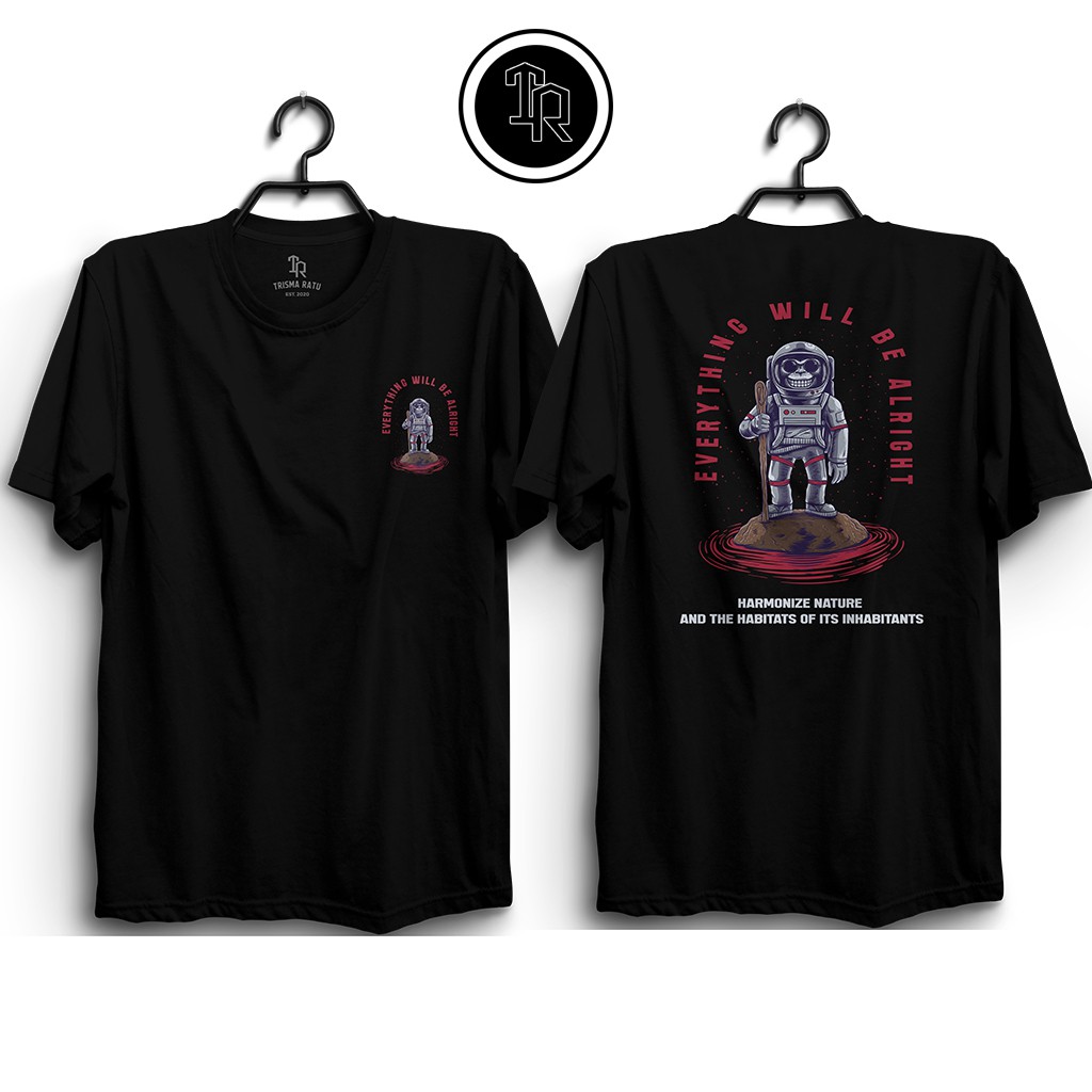 T Shirt Distro Motif Astronot / Kaos Distro / Kaos Cowok / Kaos Cewek