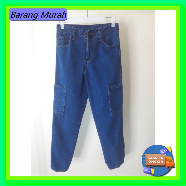 Liza Baggy Celana Boyfriend Jeans Jean Jins Denim Pants Wanita Or DF738 Bjd - Celana Boyfriend Jeans