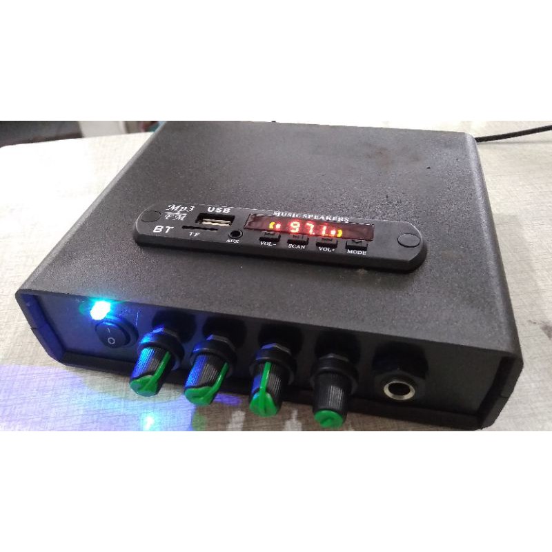 Amplimini bluetoth 12 volt / ampli mobil 12 volt / ampli rumahan /+remot+adaptor+kabel input+jack dc