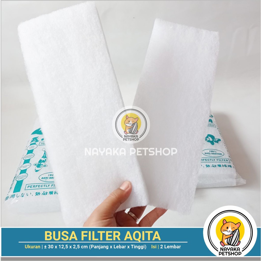 Busa Filter Aquarium Aqita Kapas Saringan Air Alas Filter Aquascape