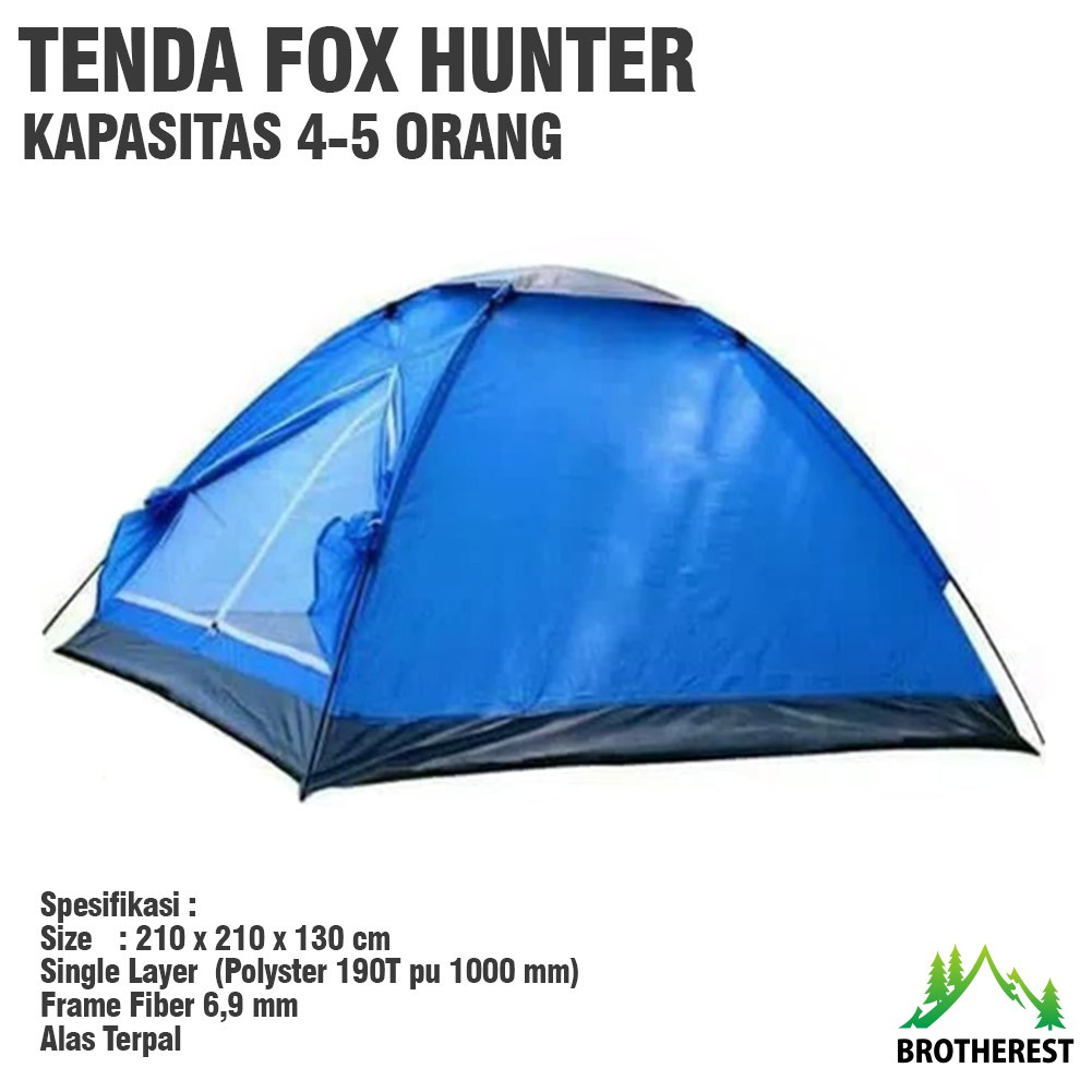 Bisa COD Tenda Camping Kapasitas 4-5 Orang Single Layer - Tenda Kemping - Tenda Gunung - Tenda Dome