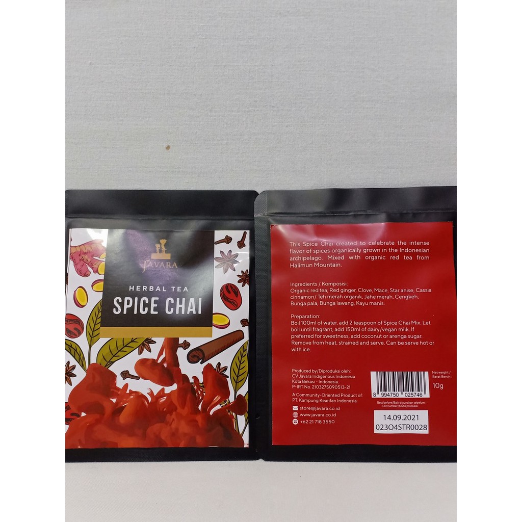 

Javara - Herbal Tea Spice Chai - 10 gr