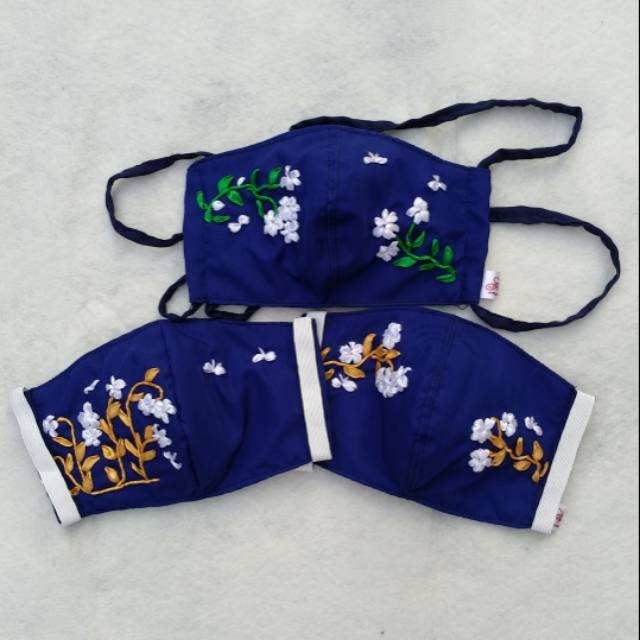 Masker kain 3ply sulam pita Shopee Indonesia Masker kain 3ply sulam pita Shopee Indonesia