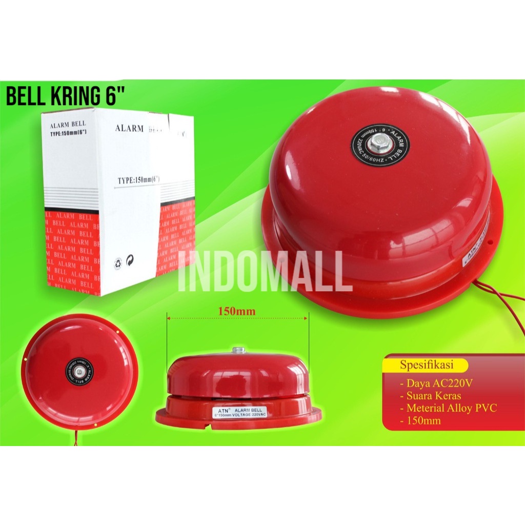 BELL KRING / ALARM / BELL SEKOLAH / BELL PABRIK / BELL 6&quot; / BELL MURAH / JAKMAN