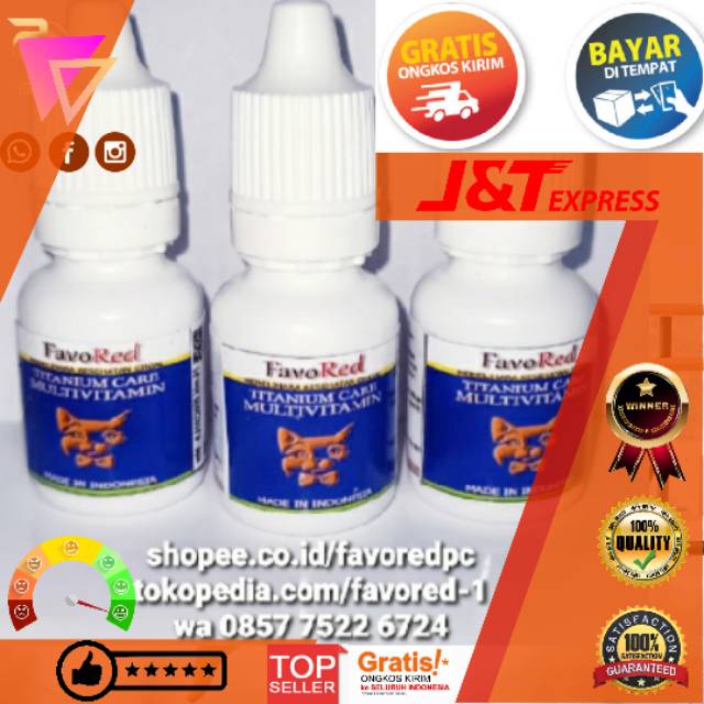 FavoRed Titanium Care Multivitamin ginjal batu empedu kalsium okslat struvite nafsu makan bulu bagus