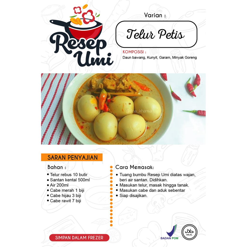 

Bumbu Instan Resep Umi "Telur Petis”