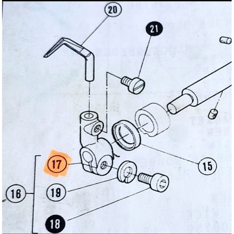 onderdil mesin kam, dudukan tahanan jarum