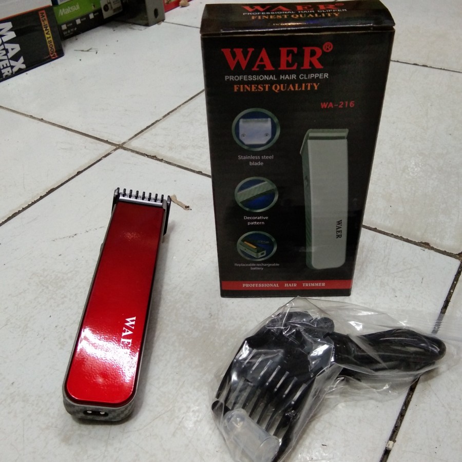 alat cukur kumis dan jenggot waer WA-216 recharger hair timmer