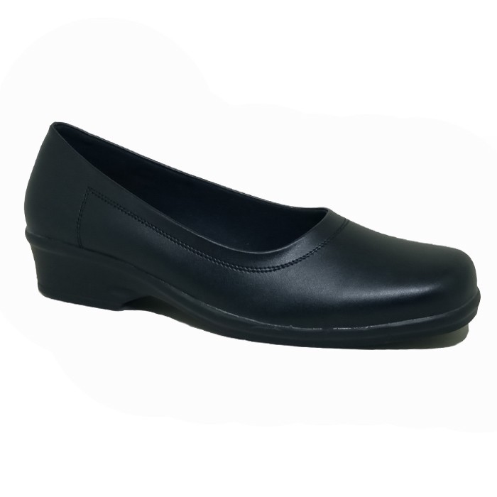 Sepatu Pantofel Wanita putih-hitam / Sepatu Cewe Kerja Kantor &amp; Suster-Perawat sepatu heels formal cewek big size 36 37 38 39 40 41