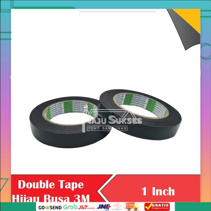 

Isolasi Solasi ban Double Tape Foam hijau 1" inch Nippon Tape Terbaru