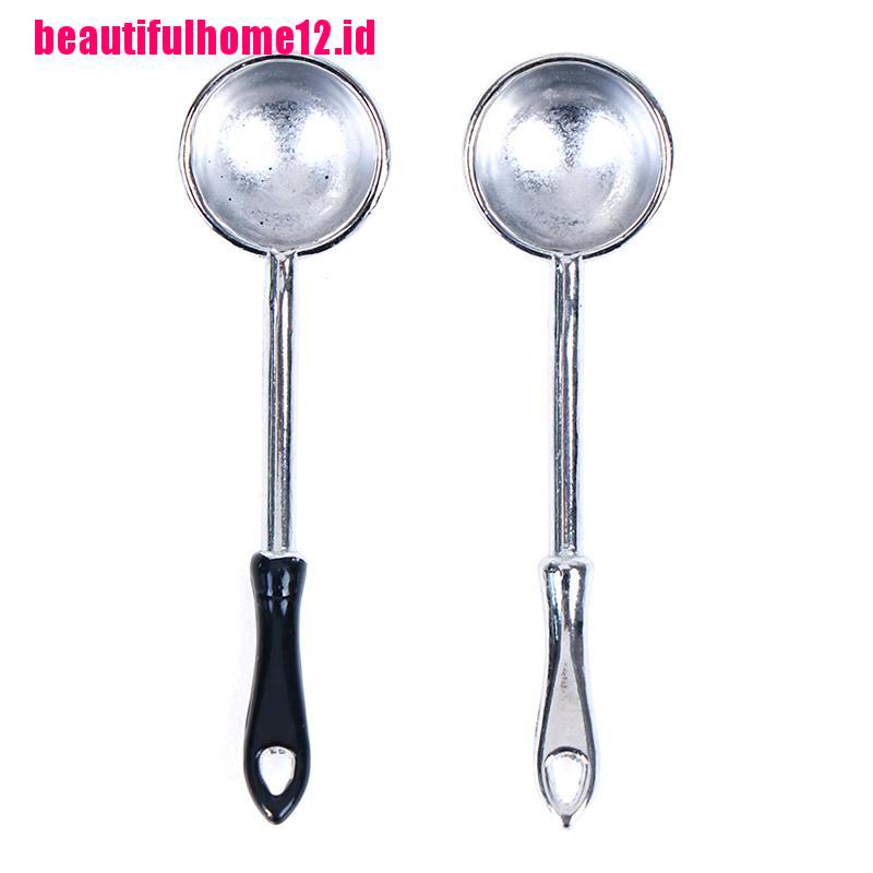 【beautifulhome12.id】2Pcs 1:12 Dollhouse miniature accessories mini stir fry spoon cooking spoon