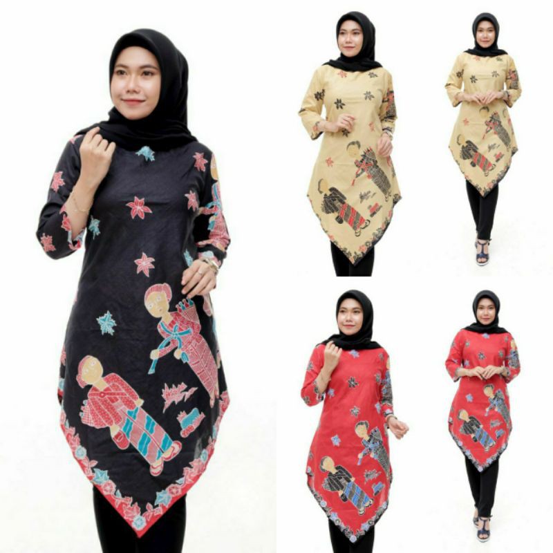tunik batik/batik keren/batik murah/baju batik/batik cewek/batik perempuan