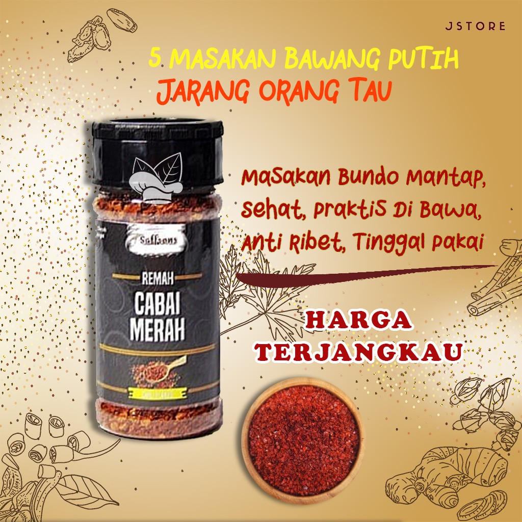

Bubuk Cabe Kasar Bumbu Masak Dapur Bumbu Rempah Herbal Chili Flakes Premium Quality 40g